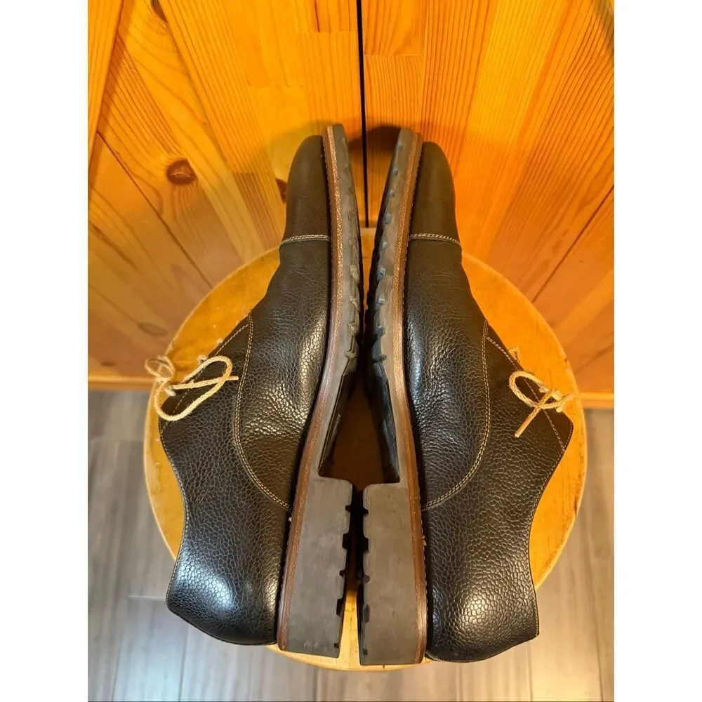 Johnston Murphy pebbled black leather Men's Shoes SIZE 11M made in Italy